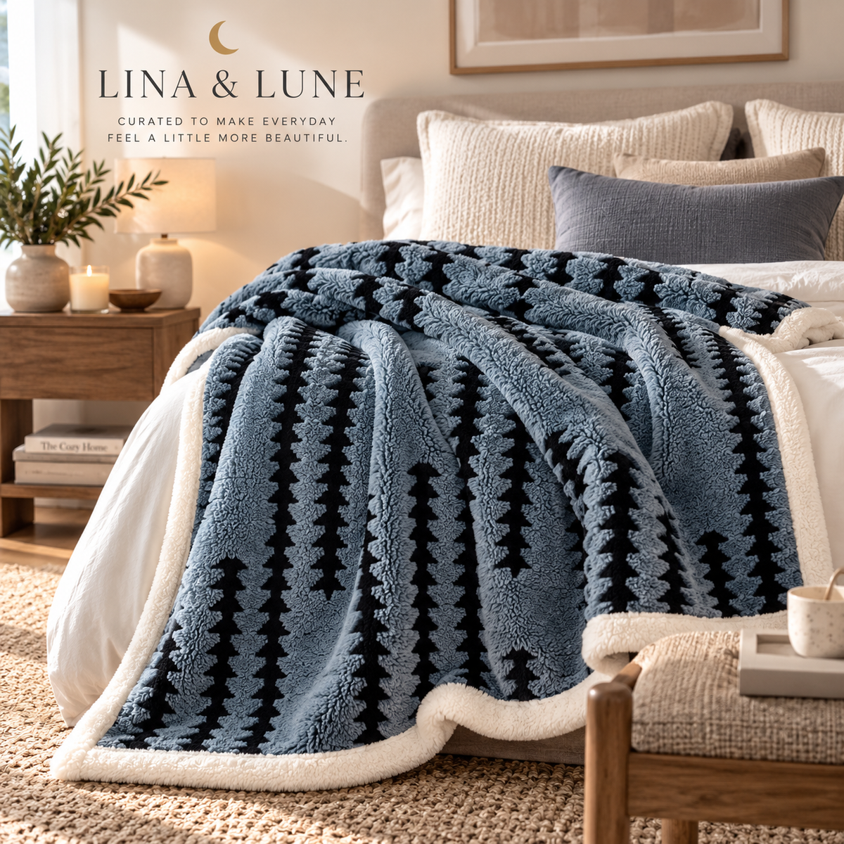 Haven Stripe Plush Blanket