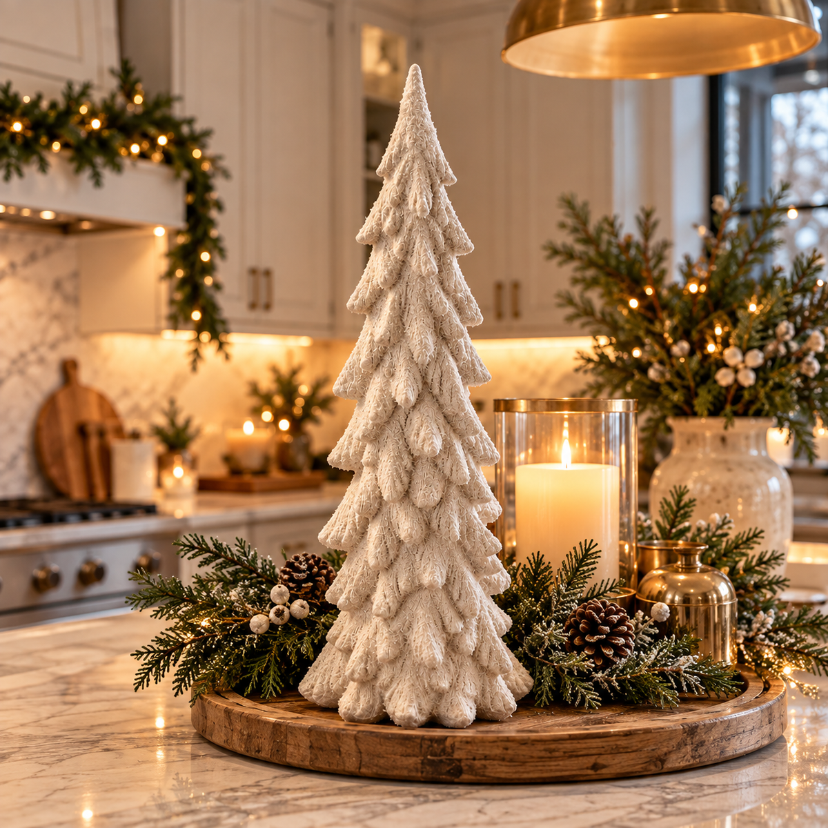 Snowfall Pines Decorative Trees