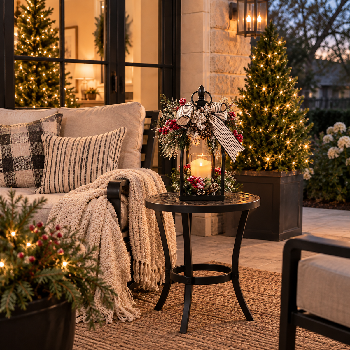 Winterberry LED Holiday Lantern
