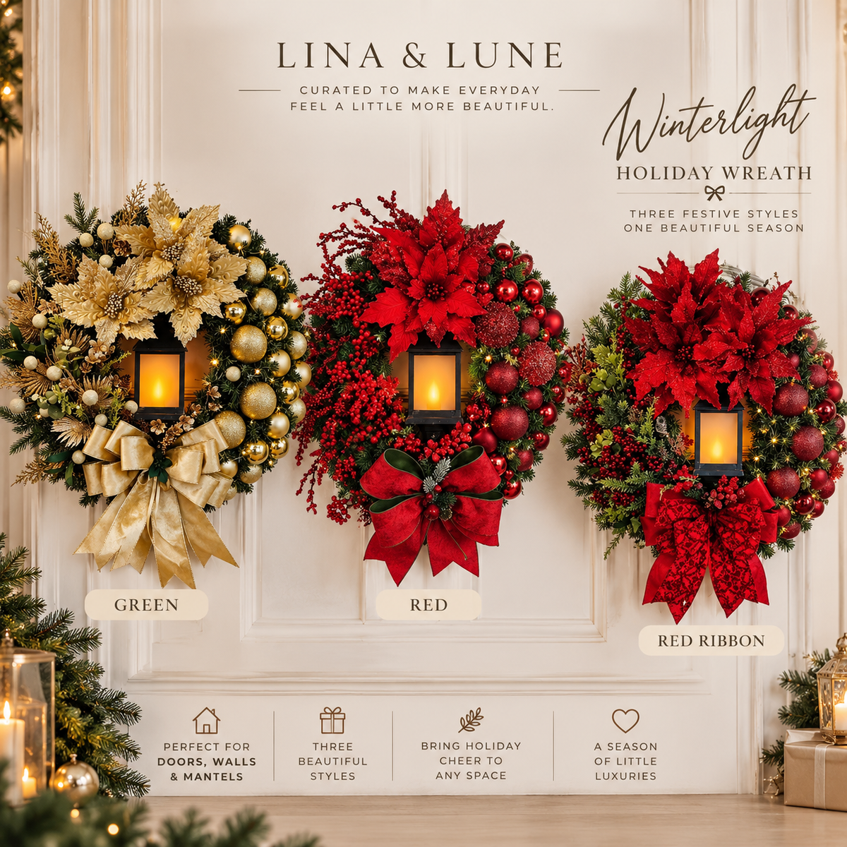Winterlight Holiday Wreath