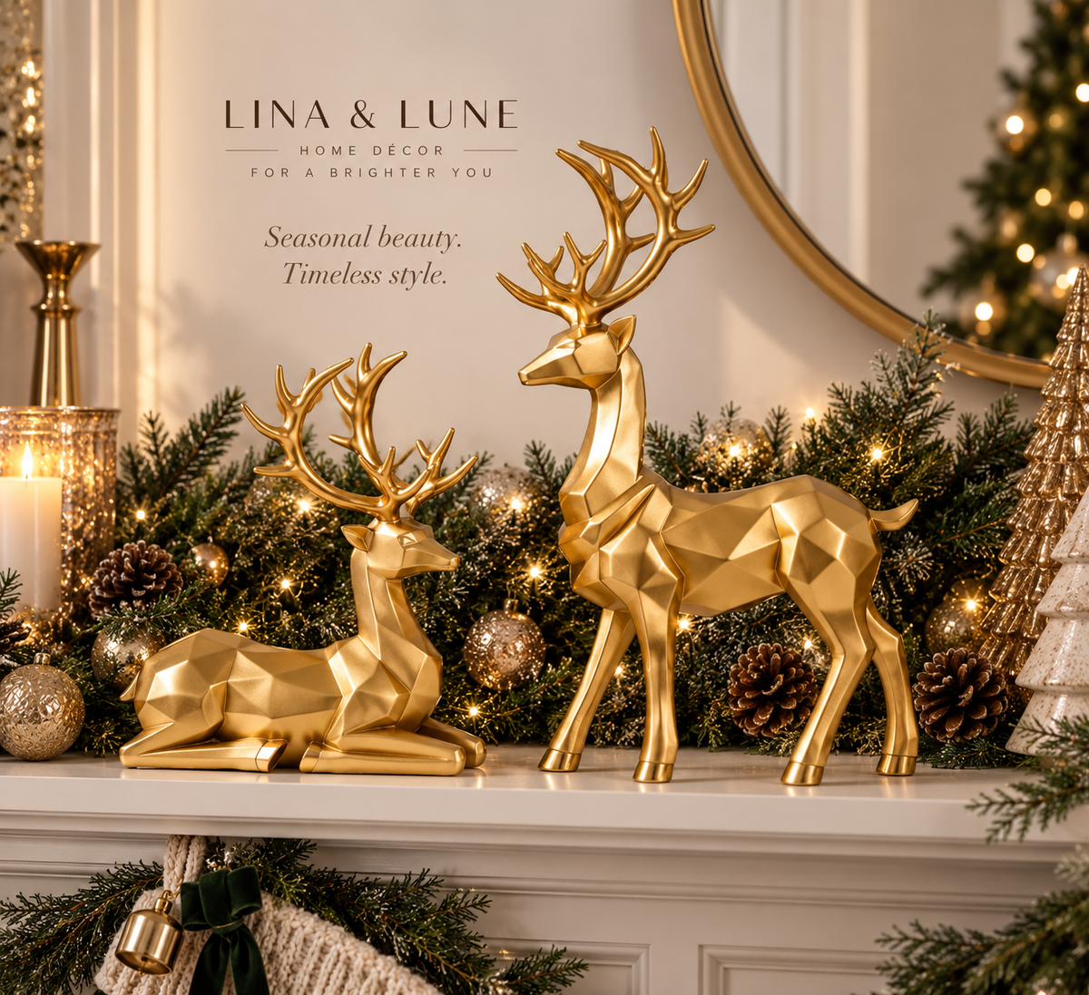 Everly Deer Décor Set