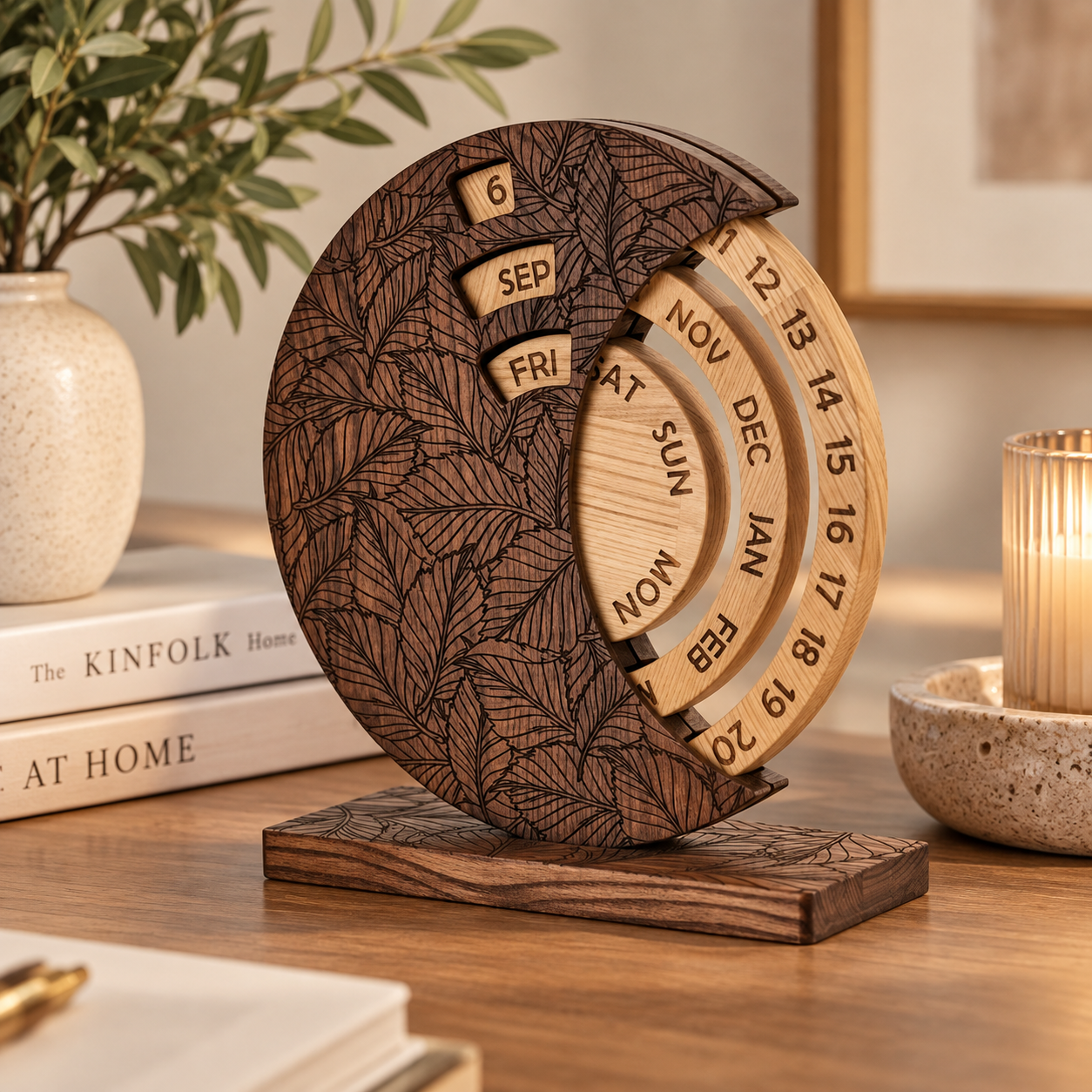 Timeless Wooden Perpetual Calendar