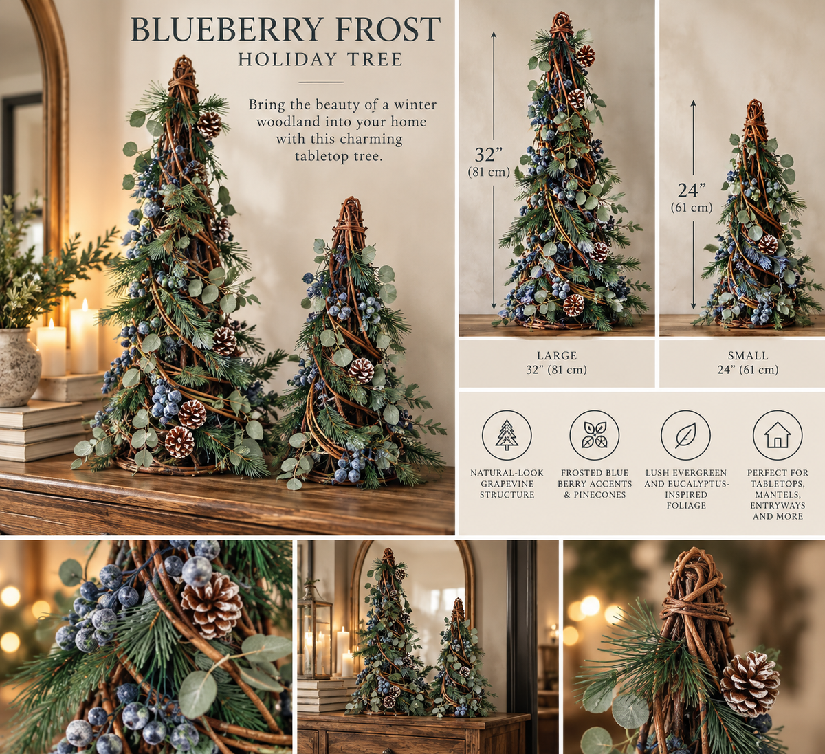 Blueberry Frost Holiday Tree
