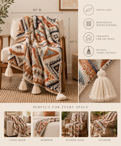 Sienna Knit Throw Blanket