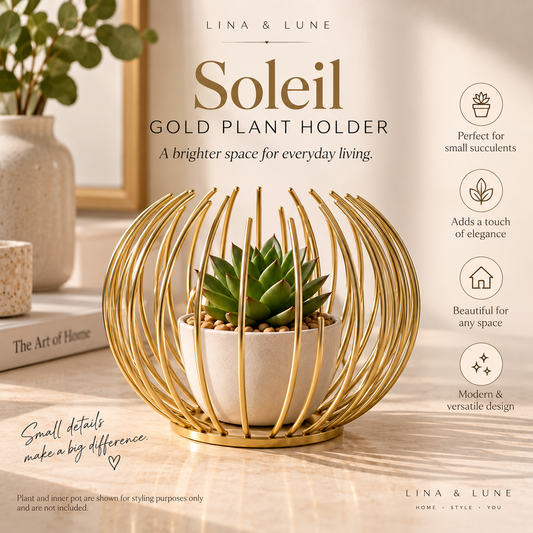 Soleil Gold Plant Holder