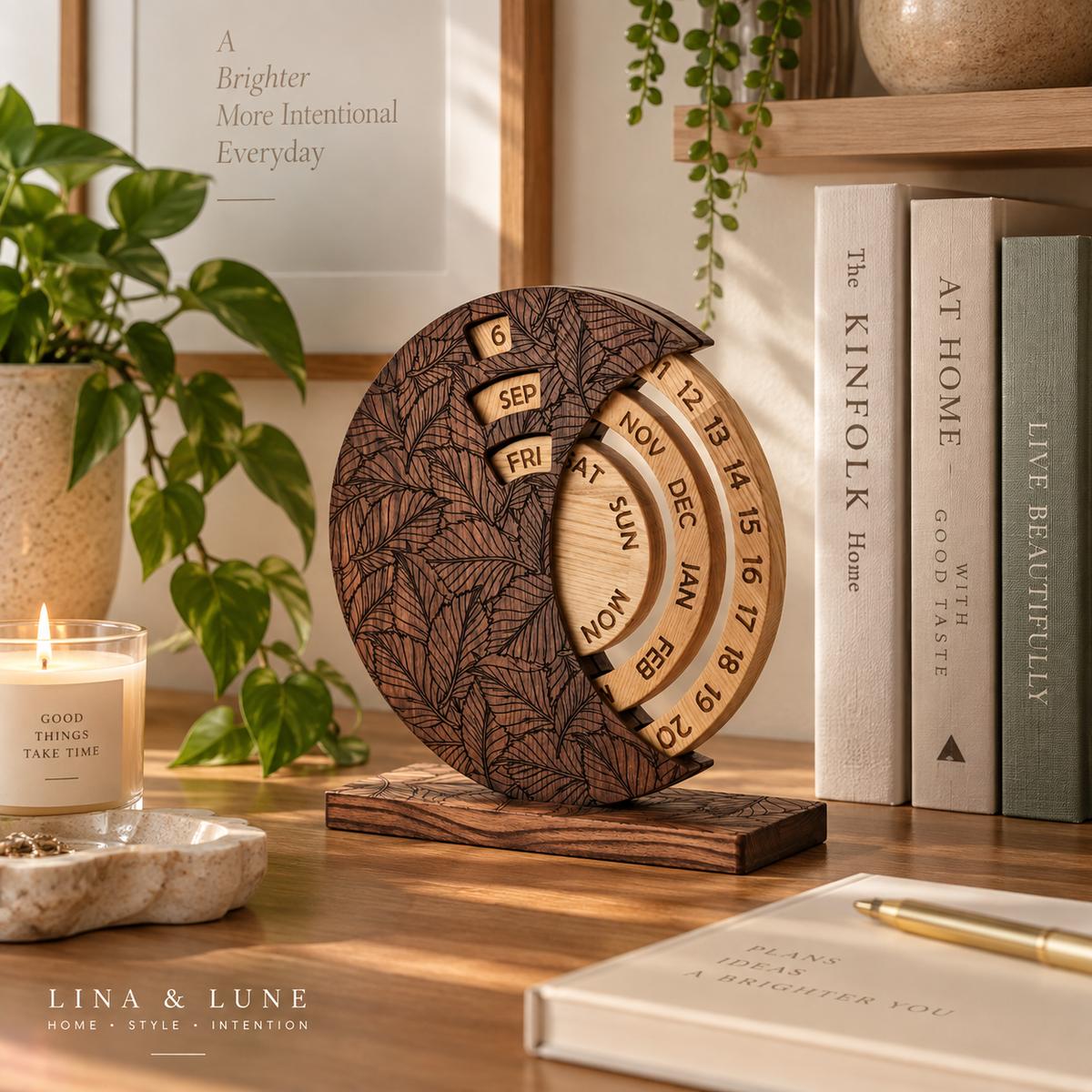 Timeless Wooden Perpetual Calendar