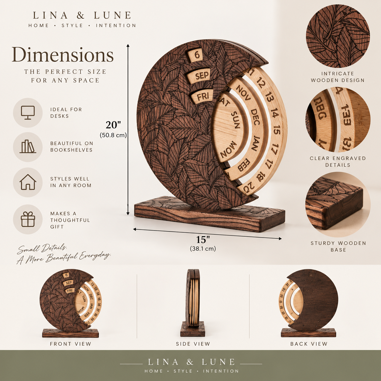 Timeless Wooden Perpetual Calendar