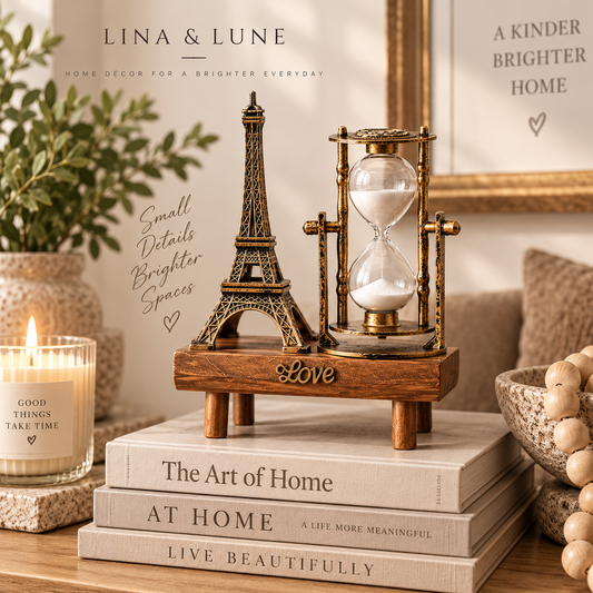 Vintage Eiffel Tower Hourglass Décor