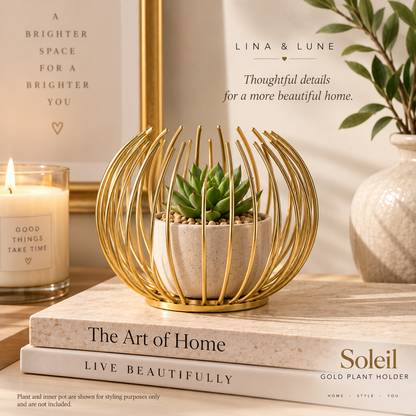 Soleil Gold Plant Holder
